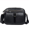 Leather Messenger Bag - Casual Crossbody with Zipper Design