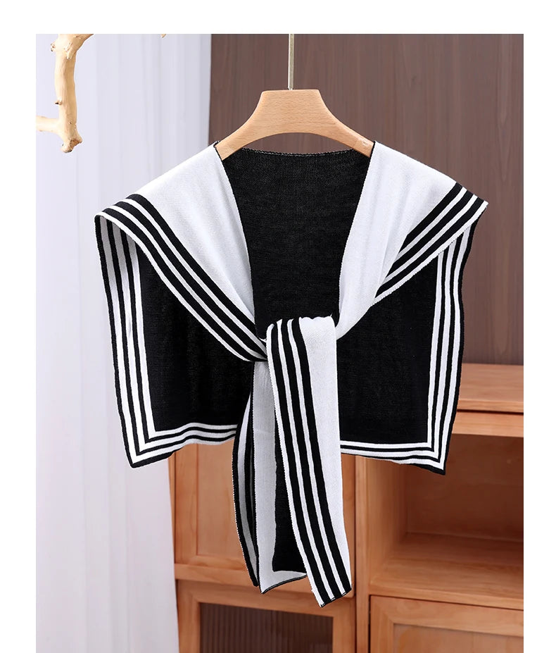 Women's Cotton Paisley Stole - Small Square Shawl with Striped Accents