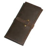 Vintage Crazy Horse Leather Wallet - Handmade Men's Bifold with Money Clip