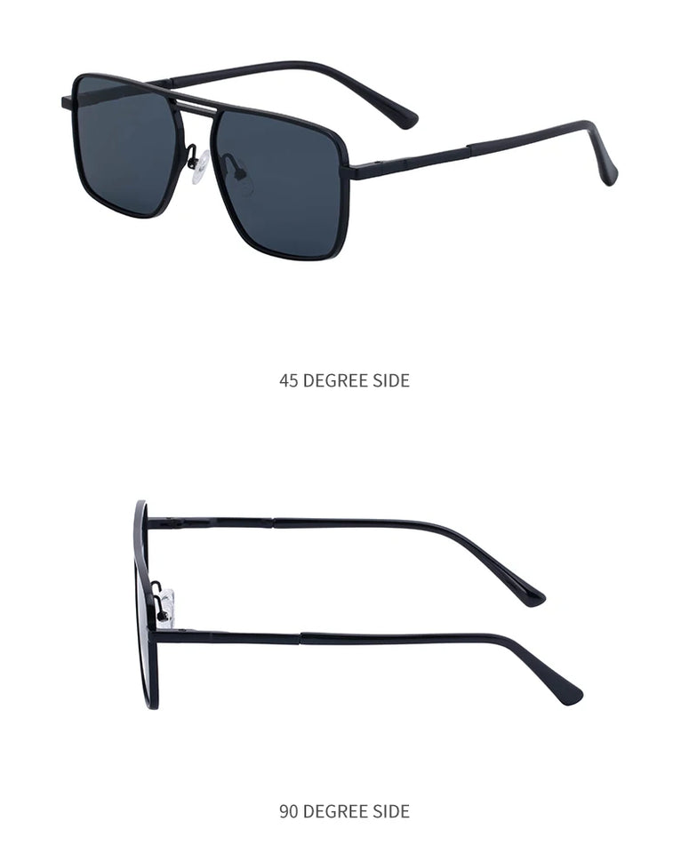 Steampunk Driving Sunglasses - Oversized Square Punk Design with UV400 Protection