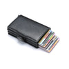 RFID Blocking Men's Card Holder - Secure Aluminum Wallet with Leather Cover