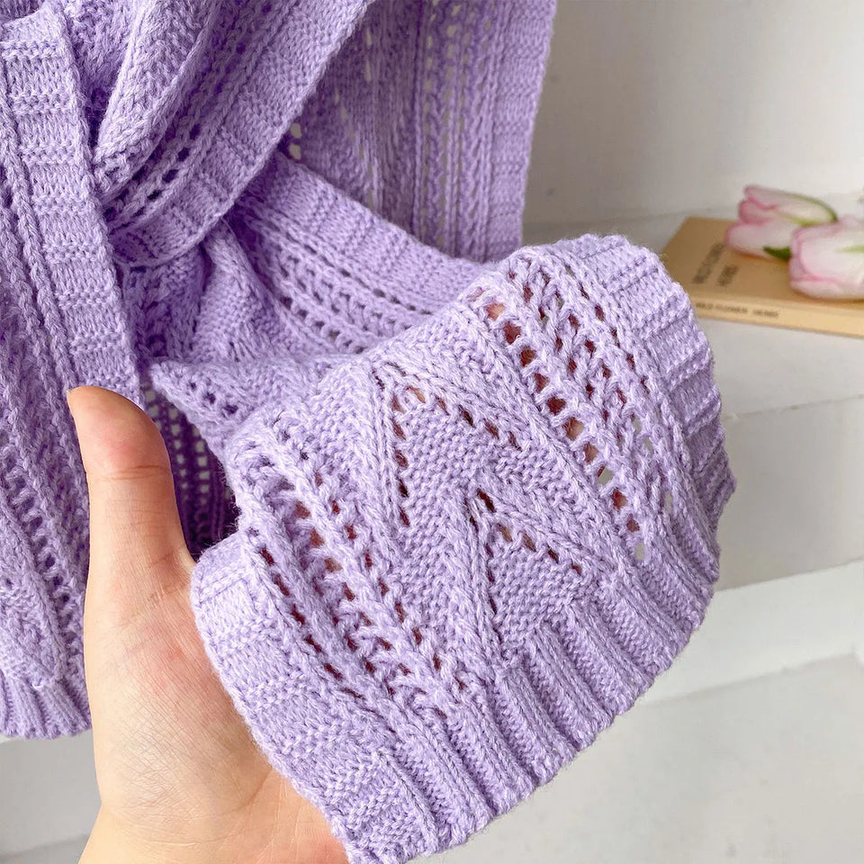 Korean Style Knitted Shawl - Summer Air Conditioning Neck Cape for Women
