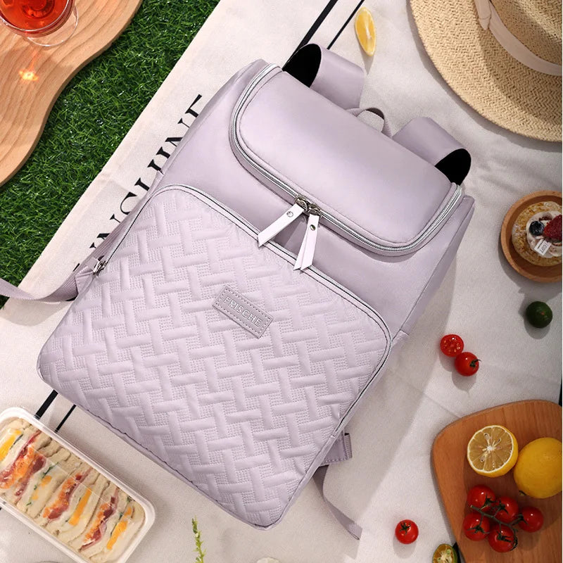 Large Capacity Cooler Backpack - Insulated Leakproof Bag for Camping, Hiking & Picnic