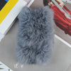 Real Rex Rabbit Fur Scarf - Women's Handmade Knit Cowl & Headband for Winter