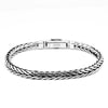 Handmade S925 Sterling Silver Bracelet - Retro Woven Style