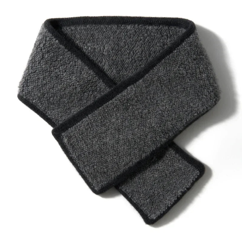 Through-Hole Cashmere Scarf - Knitted Neck Warmer Cowl for Autumn/Winter