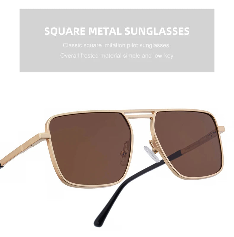 Steampunk Driving Sunglasses - Oversized Square Punk Design with UV400 Protection