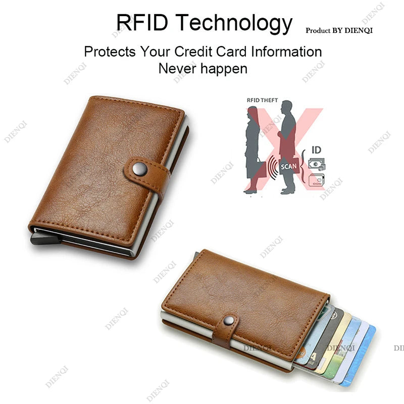 Carbon Fiber Men's Wallet - Ultra-Slim RFID Pop-Up Card Holder