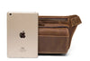 Men's Leather Crossbody Bag - Multi-Function Waist Bag for Sports & Casual Wear