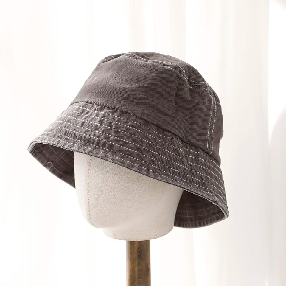 Four Season Women's Bucket Hat - Cotton Fringed with Adjustable Wire Brim