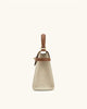 Trapezoidal Leather Handbag for Women - Versatile Tote Style