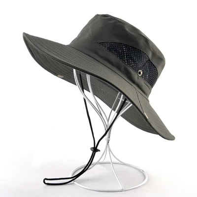 Anti-UV Wide Brim Hat - Unisex Sun Protection for Fishing, Hiking & Beach