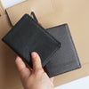 Custom Engraved Leather Card Holder - Personalized Business Wallet for Men