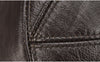 Genuine Leather Baseball Cap for Men - Cowhide Winter Hat with Earflaps
