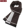 Luxury Men's Cashmere Scarf - Winter Wool Plaid Muffler Perfect for Gifts
