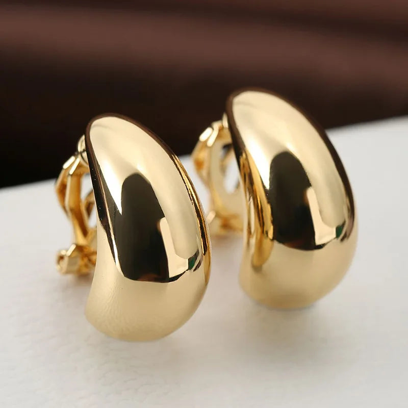 No-Hole Droplet Ear Clips - French Light Luxury Simple Earrings