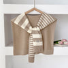 Preppy Striped Knitted Scarf - High-Grade Office Shawl for Air-Conditioned Spaces