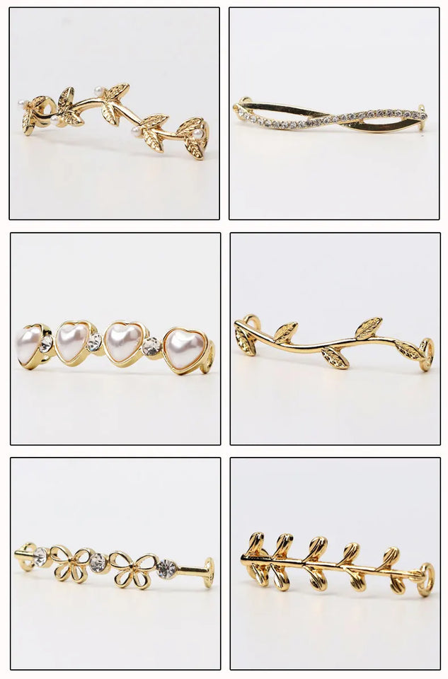 Luxury Pearl Shoe Charm - Vintage Rhinestone Shoelace Buckle Accessory