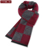 Luxury Men's Cashmere Scarf - Winter Wool Plaid Muffler Perfect for Gifts