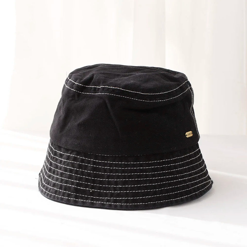 Four Season Women's Bucket Hat - Cotton Fringed with Adjustable Wire Brim