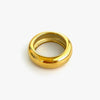 Unisex Minimalist Wide Band Rings - Gold Silver Plated Stainless Steel
