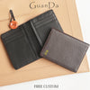 Custom Engraved Leather Card Holder - Personalized Business Wallet for Men
