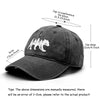 Washed Cotton Snapback Cap - Forest Bear Distressed Baseball Hat