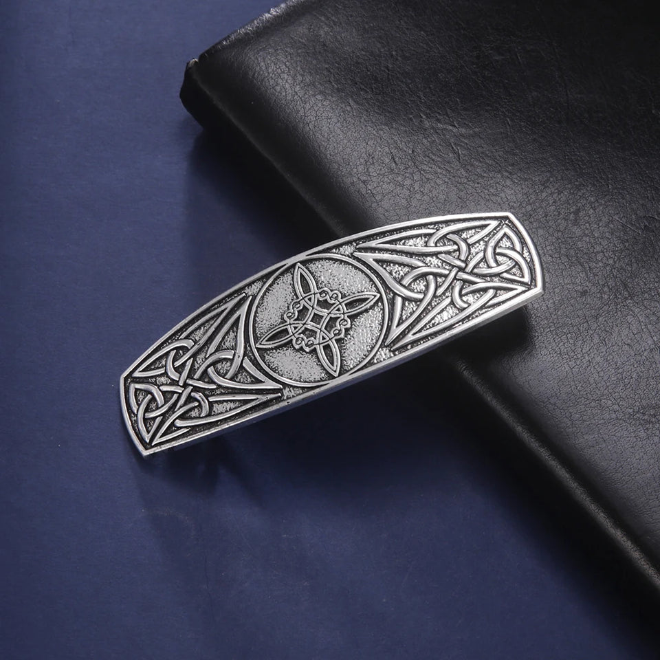 Vintage Celtic Tree of Life Hair Clips - Wicca Flower Barrettes for Women
