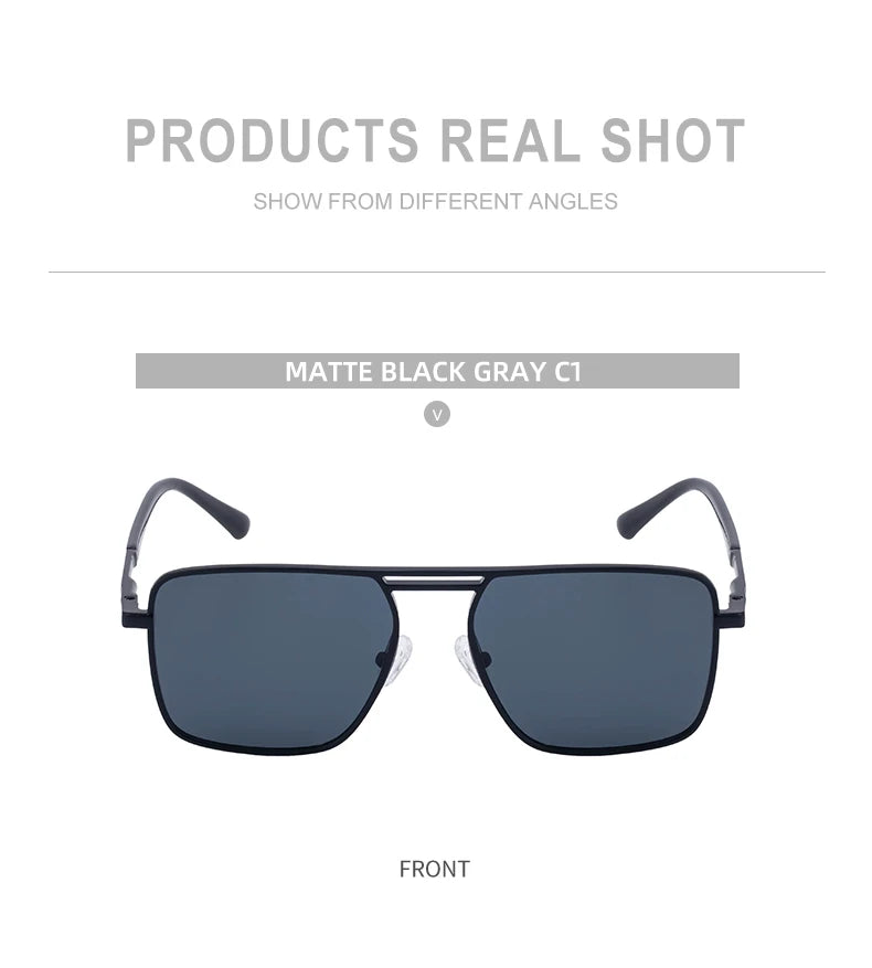 Steampunk Driving Sunglasses - Oversized Square Punk Design with UV400 Protection