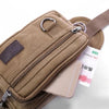 4-Layer Canvas Waist Pack - Large Capacity Multi-Functional Belt Bag with Phone Pocket