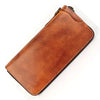 Vintage Crazy Horse Leather Wallet - Handmade Men's Bifold with Money Clip