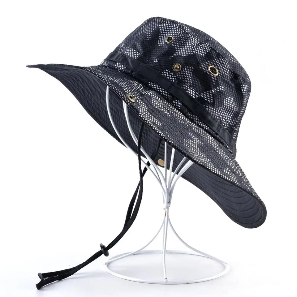 Anti-UV Wide Brim Hat - Unisex Sun Protection for Fishing, Hiking & Beach