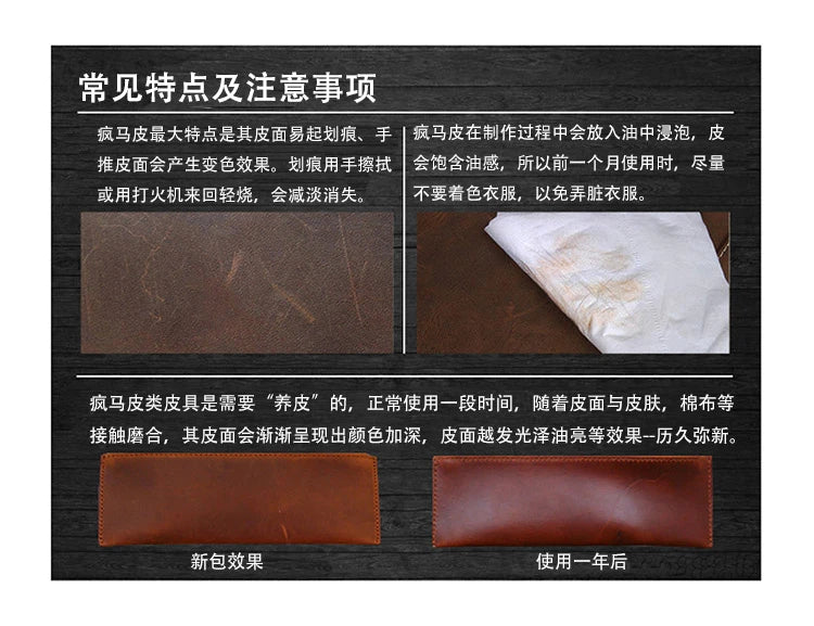 Men's Leather Crossbody Bag - Multi-Function Waist Bag for Sports & Casual Wear