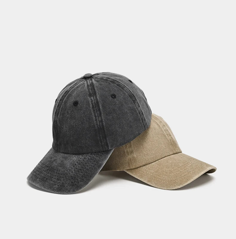 Vintage Hip Hop Baseball Cap - Washed Cotton Snapback for Men & Women