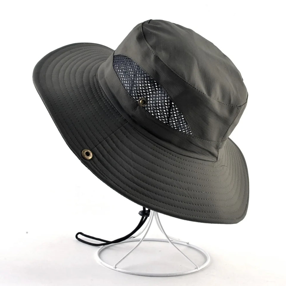 Anti-UV Wide Brim Hat - Unisex Sun Protection for Fishing, Hiking & Beach