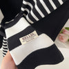 Preppy Striped Knitted Scarf - High-Grade Office Shawl for Air-Conditioned Spaces