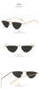 Women's Cat Eye Sunglasses - Luxury Metal Triangle Design with UV400 Protection