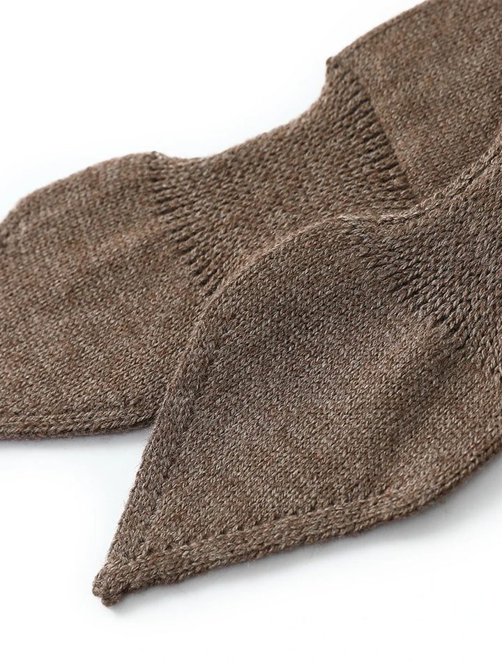 Wool Knit Neck Warmer for Women - Bow Tie Style Winter Scarf with Loop Design