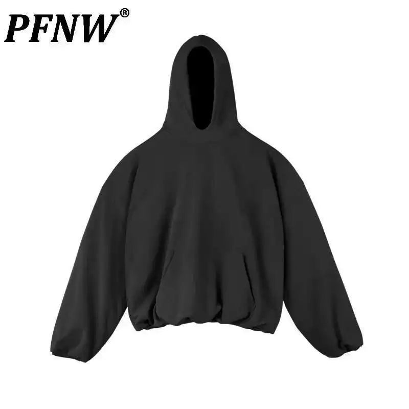 PFNW High Street Men's Hoodie - Oversized Punk Style Double Layer Sweatshirt