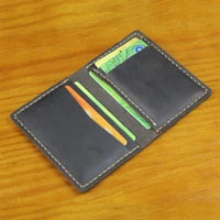 Business Card Holder - Genuine Leather Credit Card Wallet & ID Organizer