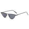 Women's Cat Eye Sunglasses - Luxury Metal Triangle Design with UV400 Protection