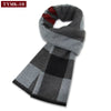Luxury Men's Cashmere Scarf - Winter Wool Plaid Muffler Perfect for Gifts