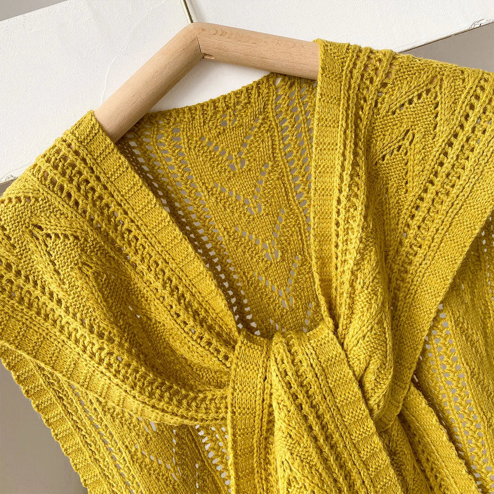 Korean Style Knitted Shawl - Summer Air Conditioning Neck Cape for Women