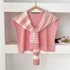 Preppy Striped Knitted Scarf - High-Grade Office Shawl for Air-Conditioned Spaces