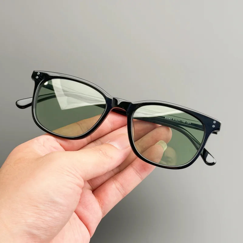 Classic Square Sunglasses - Hand-Designed Acetate Frames with UV400 Protection