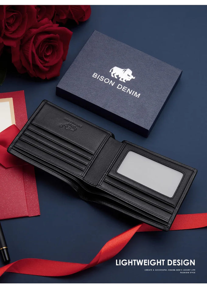 Genuine Leather Vintage Wallet - Designer Card Holder for Men & Women