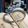 Handmade S925 Sterling Silver Bracelet - Retro Woven Style