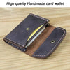 Business Card Holder - Genuine Leather Credit Card Wallet & ID Organizer