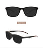 Rectangular Frame Sunglasses - Large Size with Clip-On Design & Spring Hinges