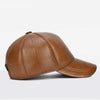 Adjustable Men's Genuine Cowhide Leather Baseball Cap - Fall Winter Sports Hat